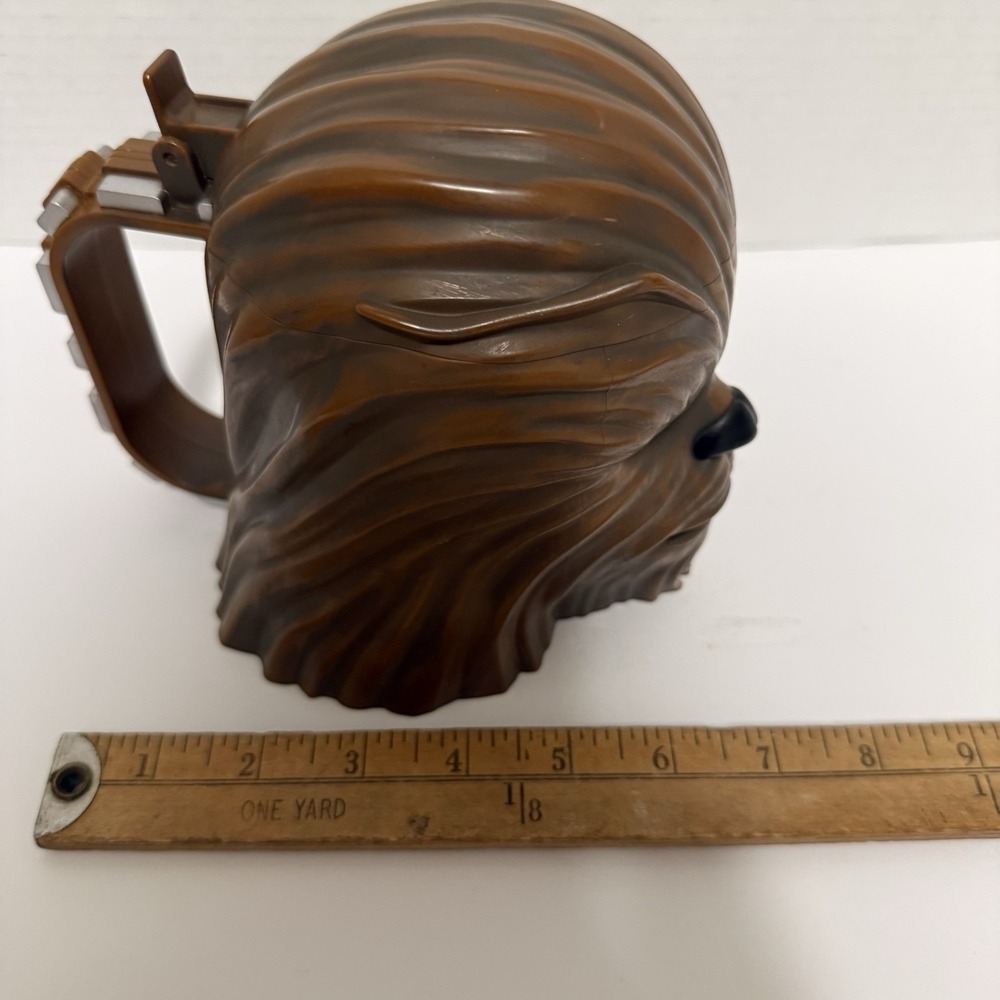 Disney Parks Exclusive Chewbacca Stein Cup with Lid Star Wars Mug 6" Plastic - Picture 7 of 10
